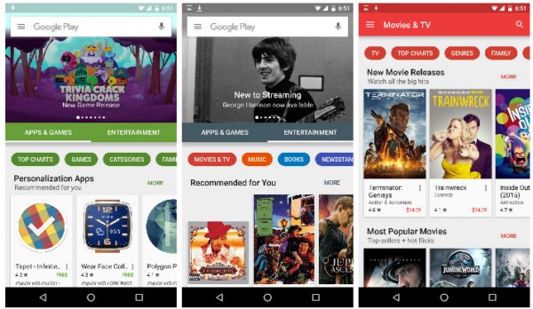 Обновленный Google Play начинает появляться на Android-устройствах